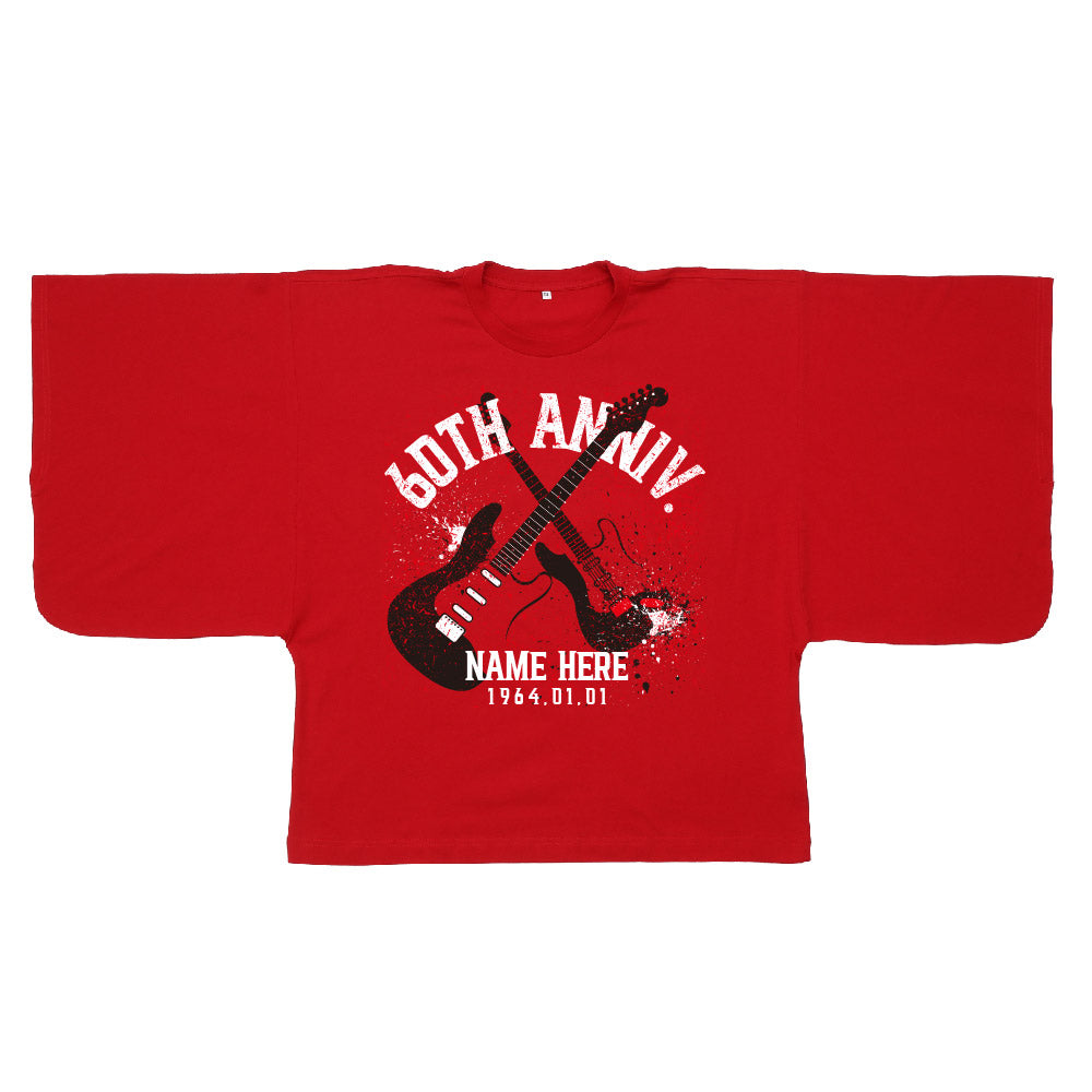 【還暦KIMONOT】ギター・ロックデザイン(お名前、生年月日プリント可能!)