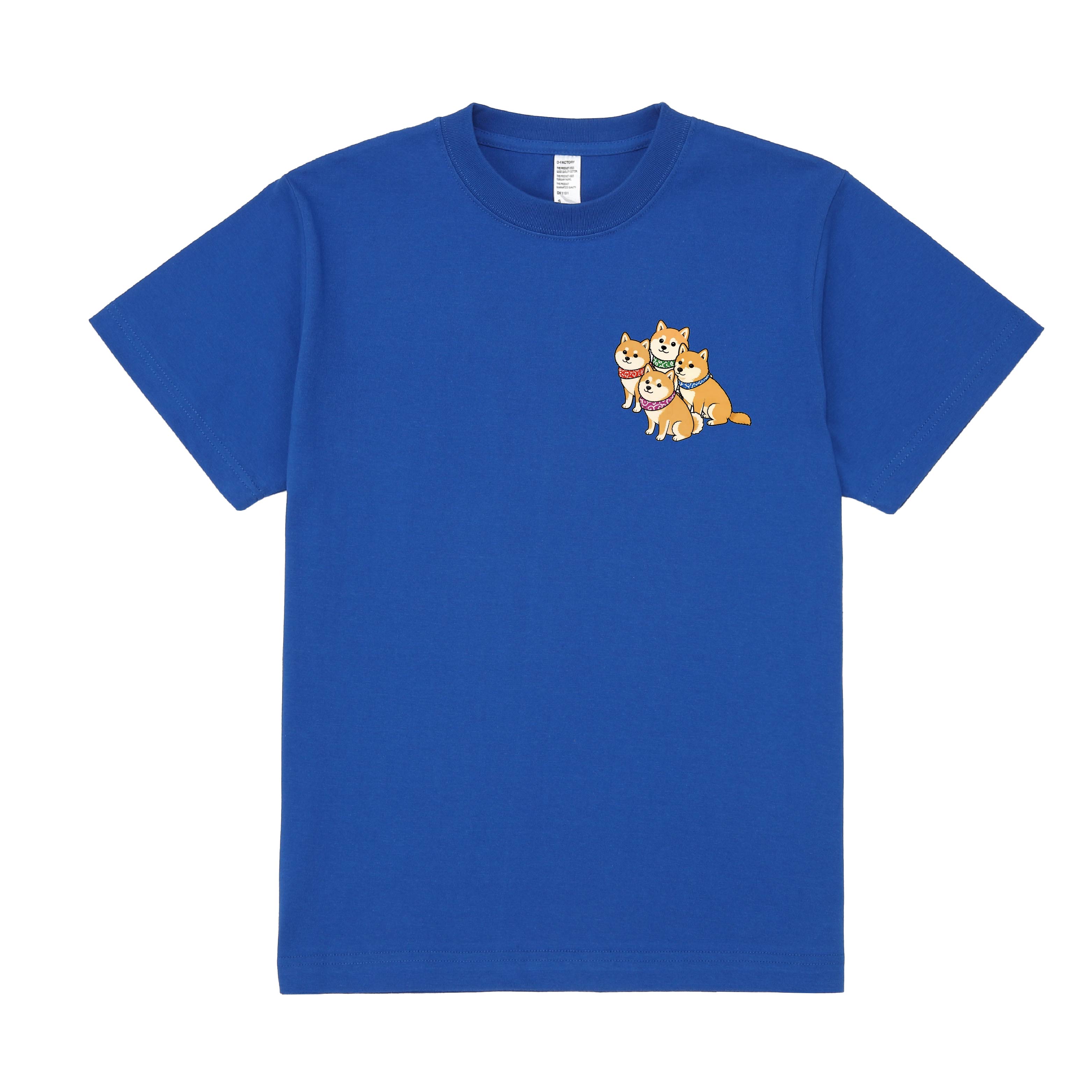 豆柴おもしろ4兄妹「わちゃわちゃ4兄妹」Tシャツ