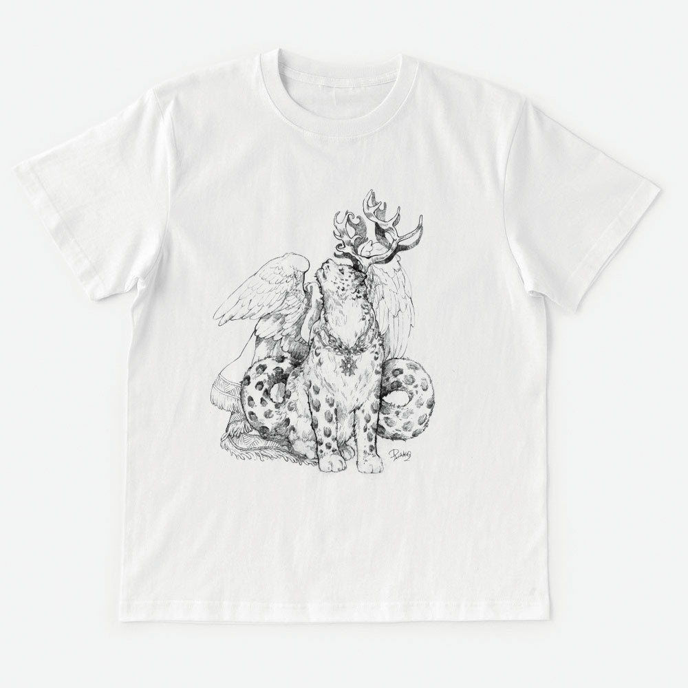 Fictional Animal MIX: Snow Leopard MIX Bewick's Swan T-Shirt
