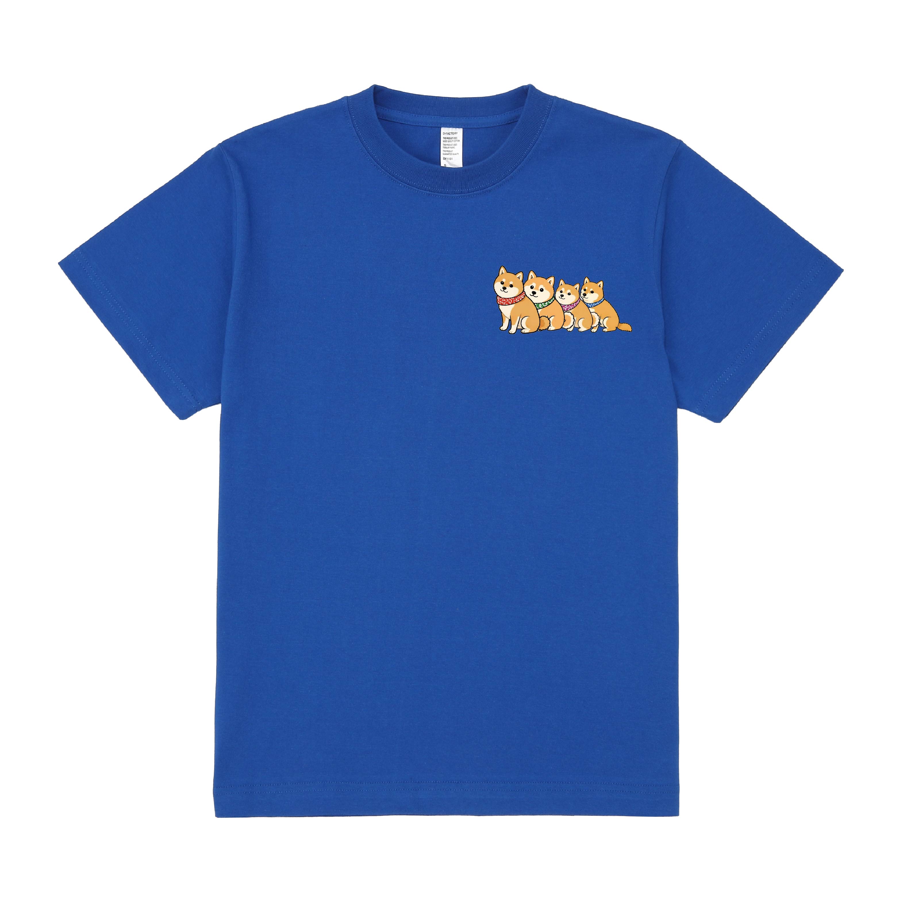 豆柴おもしろ4兄妹「なかよし４兄妹」Tシャツ