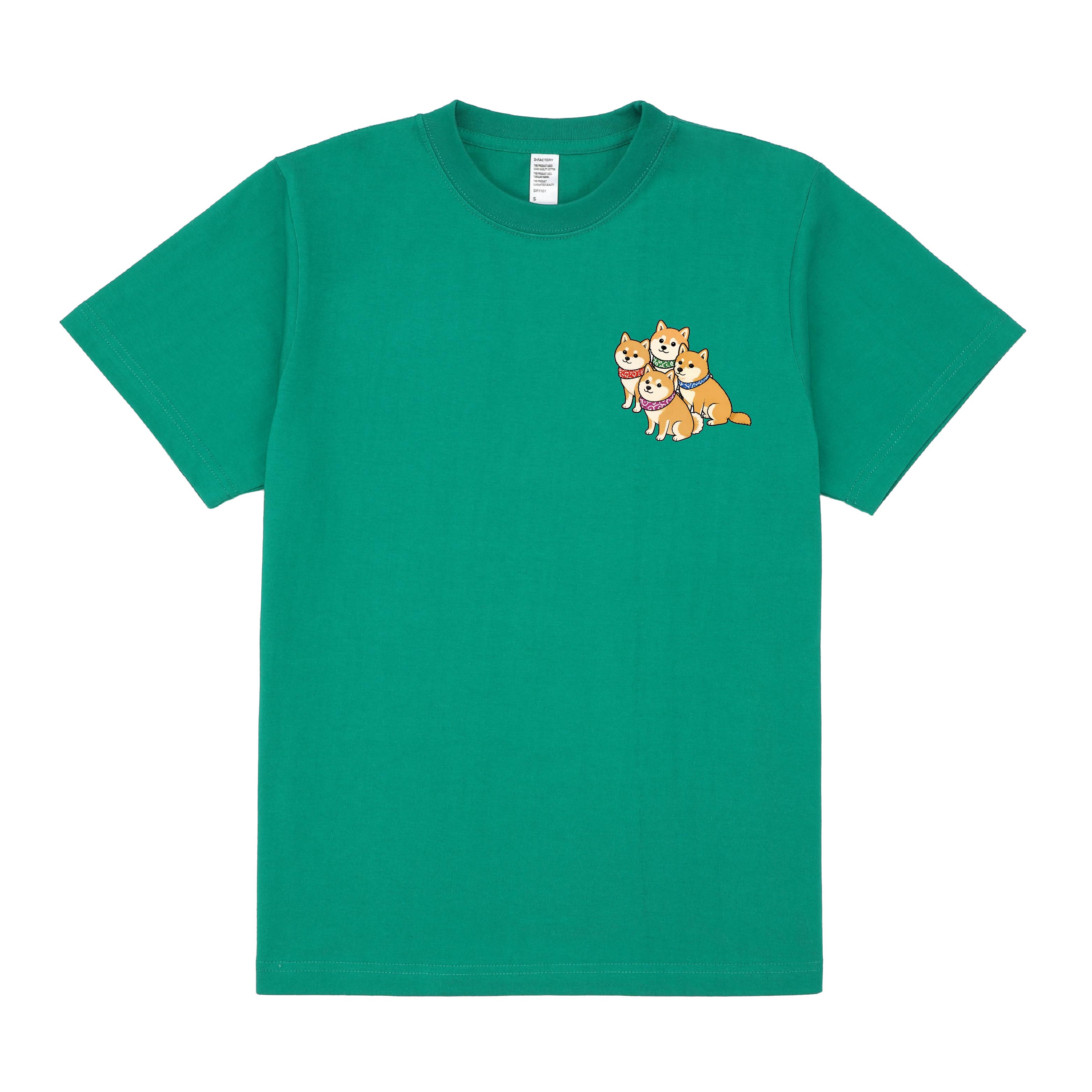 豆柴おもしろ4兄妹「わちゃわちゃ４兄妹」Tシャツ